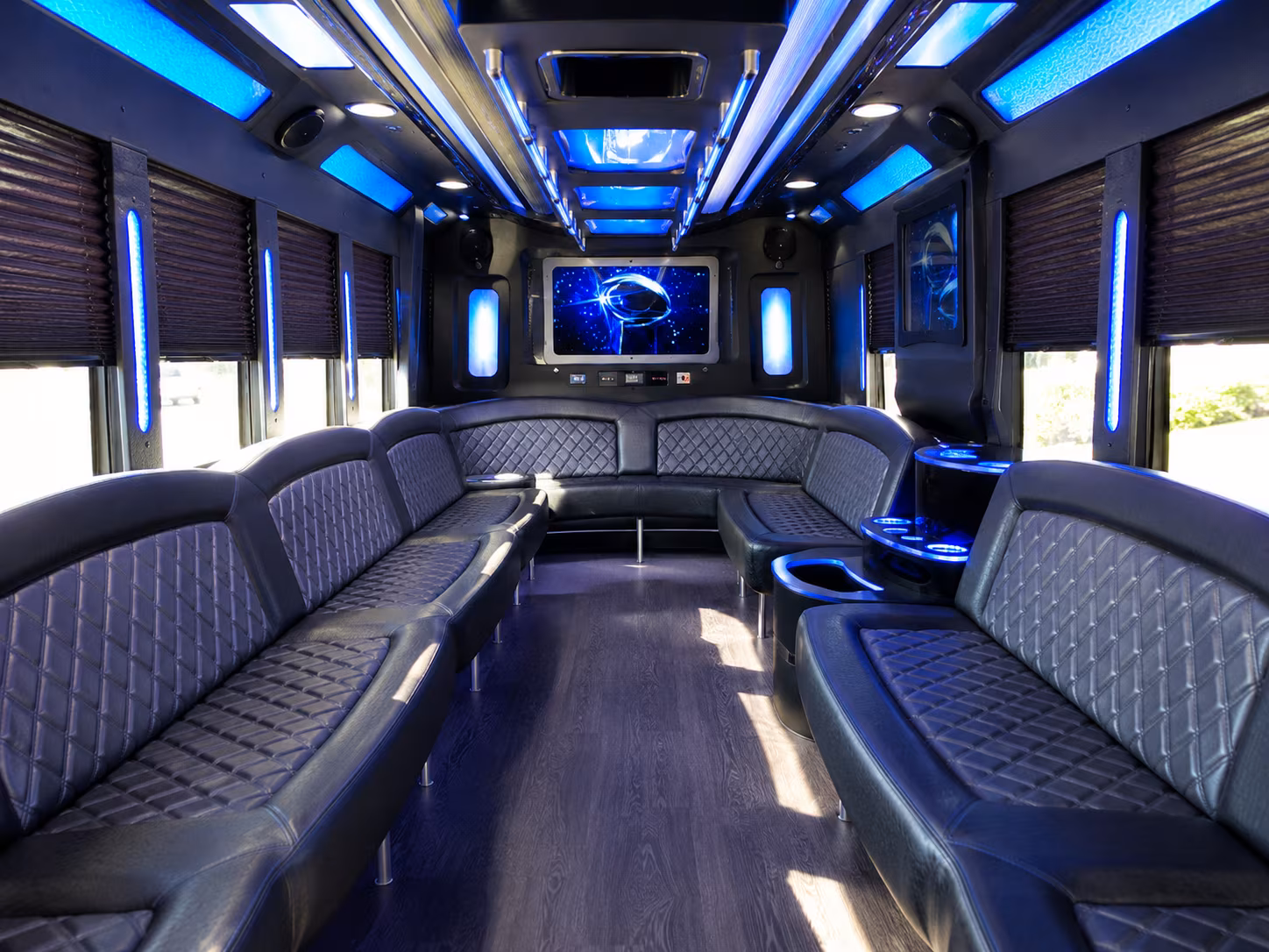 simi valley 28 passenger party bus inside