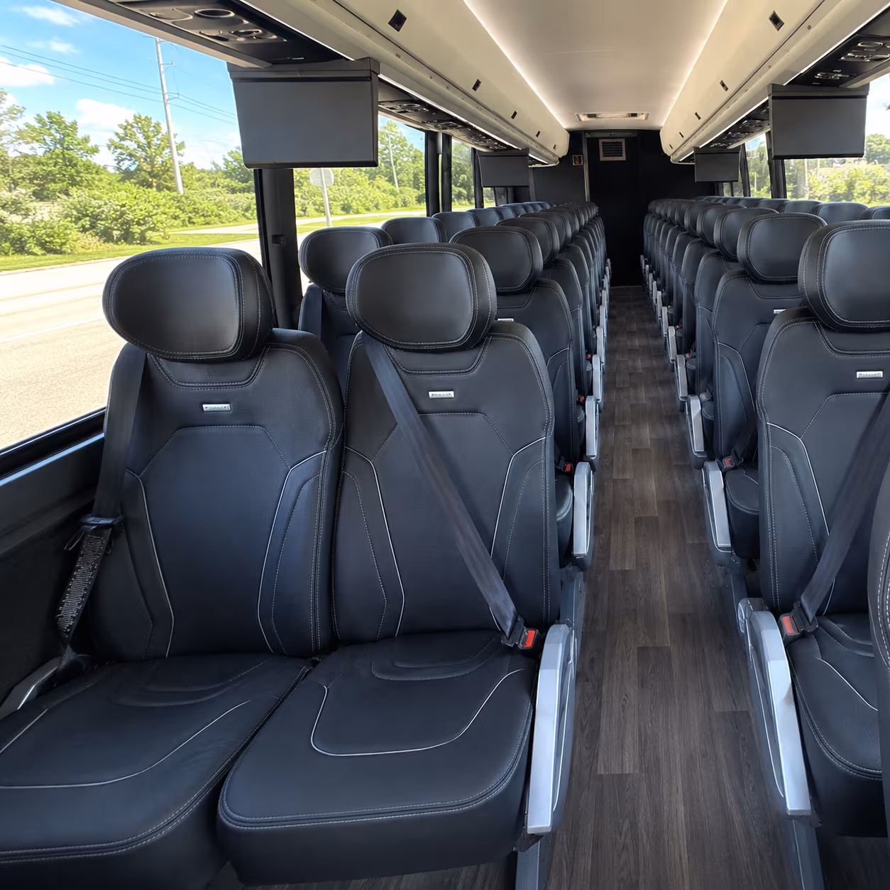 simi valley 47 passenger charter bus inside