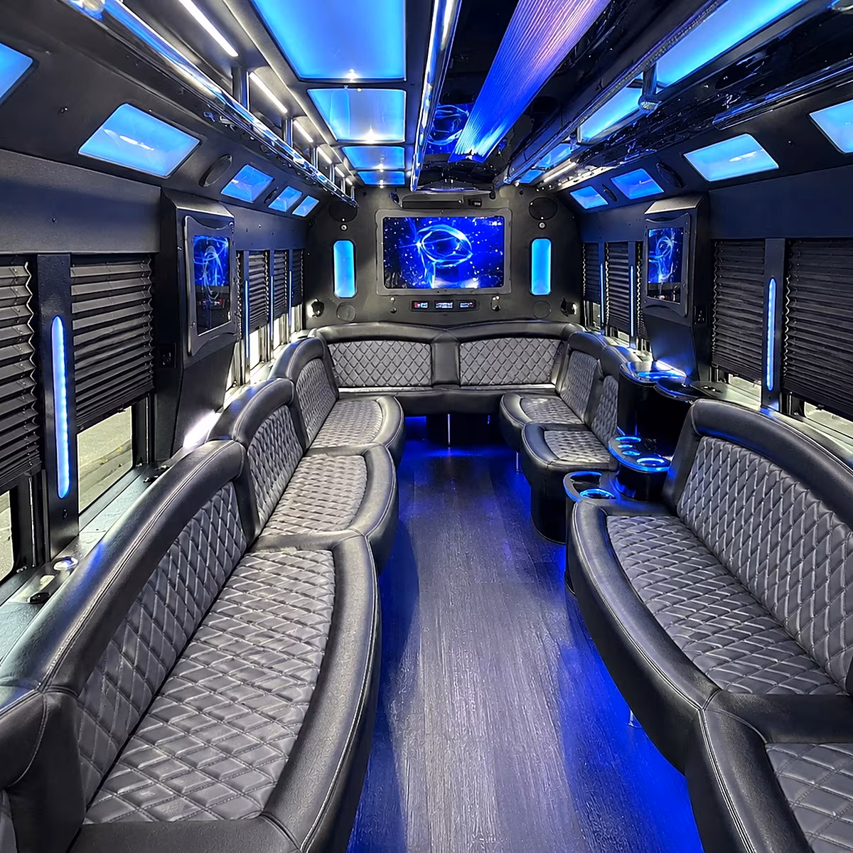 simi valley 50 passenger party bus interior